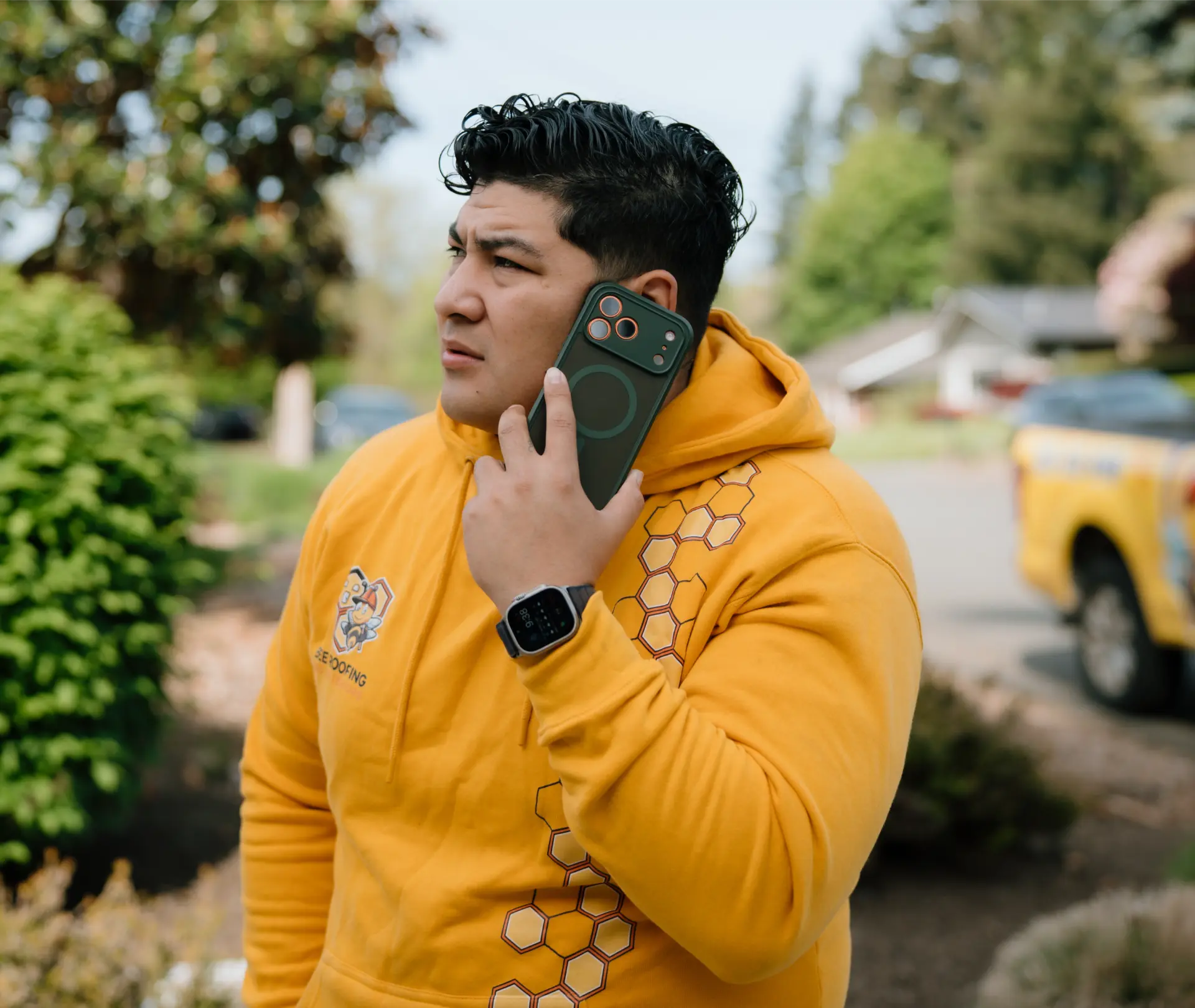 man talking on the phone